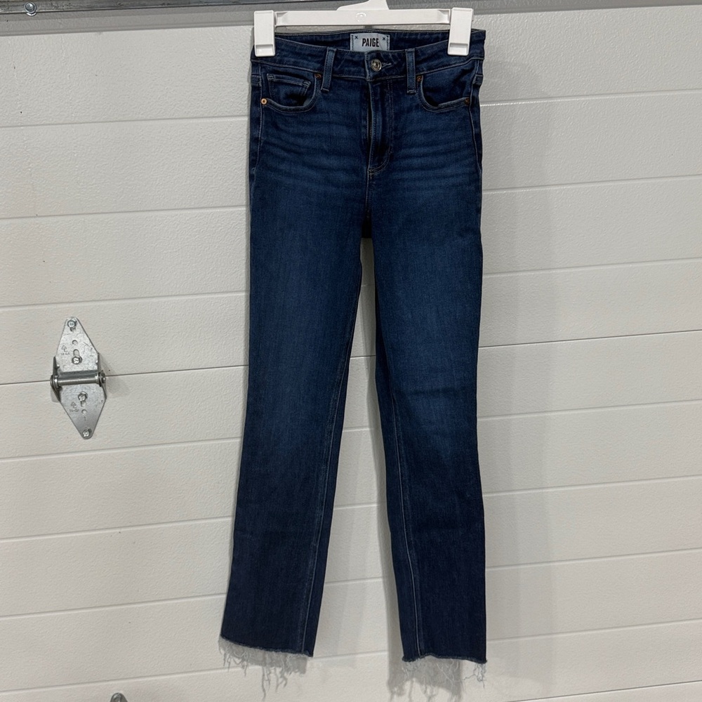 PAIGE Indigo Frayed Hem Jeans